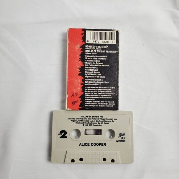Alice Cooper – House of Fire Cassette Single (1989) - Picture 2 of 3